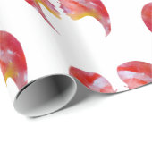 Papier Cadeau Dames roses, Aquarelle Gemini (Coin rond)