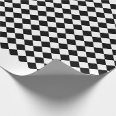 Papier Cadeau Damier diamant noir blanc (Coin)