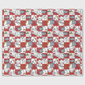 Papier Cadeau Damier d'outils de chefs (Plat)