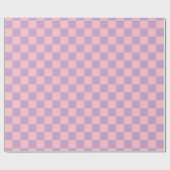 Papier Cadeau Damier lilas et rose (Plat)