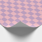 Papier Cadeau Damier lilas et rose (Coin)