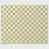 Papier Cadeau Damier Sage (Plat)