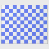 Papier Cadeau Damier saphir classique visuel (Plat)