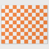 Papier Cadeau Damier saumon visuel classique  (Plat)