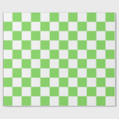 Papier Cadeau Damier vert herbe (Plat)