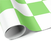 Papier Cadeau Damier vert herbe (Coin rond)