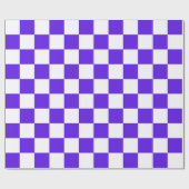 Papier Cadeau Damier violet visuel classique  (Plat)