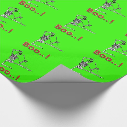 Papier Cadeau Dancing Halloween Skelton (Coin)