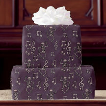 Dancing Skeleton Music Notes Halloween