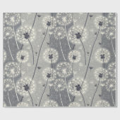 Papier Cadeau Dandelion monochrome moderne (Plat)