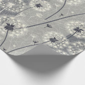 Papier Cadeau Dandelion monochrome moderne (Coin)