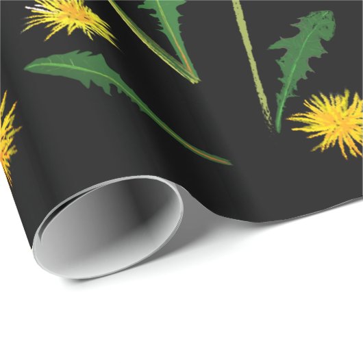 Papier Cadeau Dandelions (Coin rond)