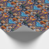 Papier Cadeau Dandie Dinmont Terrier Trick-or-Treating Halloween (Coin)