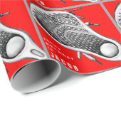 Papier cadeau d'anniversaire de crosse (Coin rond)