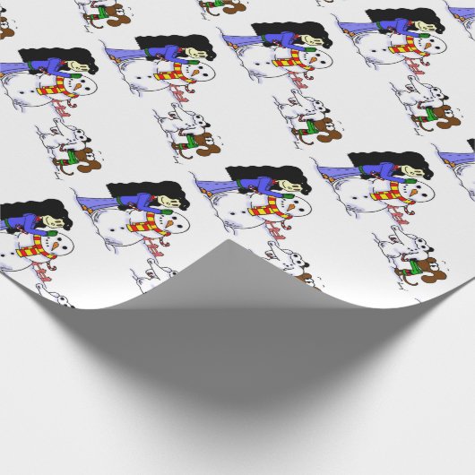 Papier cadeau d'anniversaire de Noël Hanoukka Snow (Coin)