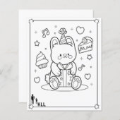 Papier Cadeau d'anniversaire de poupée (Devant / Derrière)