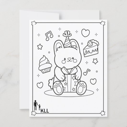 Papier Cadeau d'anniversaire de poupée (Devant)