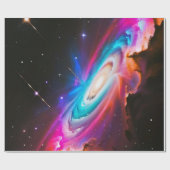 Papier cadeau d'anniversaire Fantasy Galaxy (Plat)