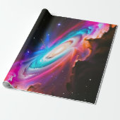 Papier cadeau d'anniversaire Fantasy Galaxy (Déroulé)