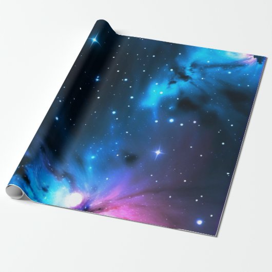 Papier cadeau d'anniversaire Interstellar Dreams (Déroulé)