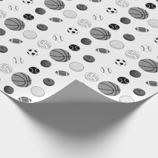 Papier cadeau d'anniversaire multisport moderne po