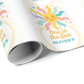Papier cadeau d'anniversaire One in the Sun (Coin rond)