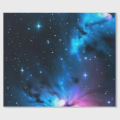 Papier cadeau d'anniversaire Rêves interstellaires (Plat)