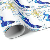 Papier cadeau d'anniversaire surfer (Coin rond)