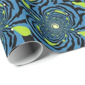 Papier Cadeau Dans la conception dimensionnelle de la jungle (Coin rond)