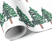 PAPIER CADEAU DANS LA FORÊT (Coin rond)