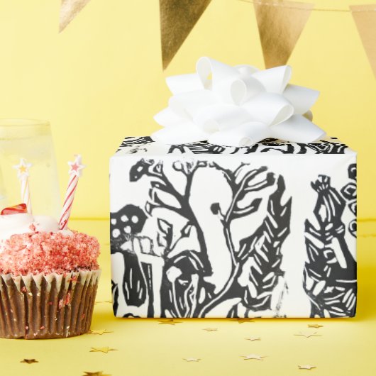 Papier Cadeau Dans le jardin (Fête d'anniversaire)