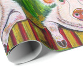 Papier Cadeau Dans le stylo de porc (Coin rond)