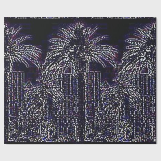 Papier Cadeau Dans les palmiers de la circulation papier d'embal (Plat)