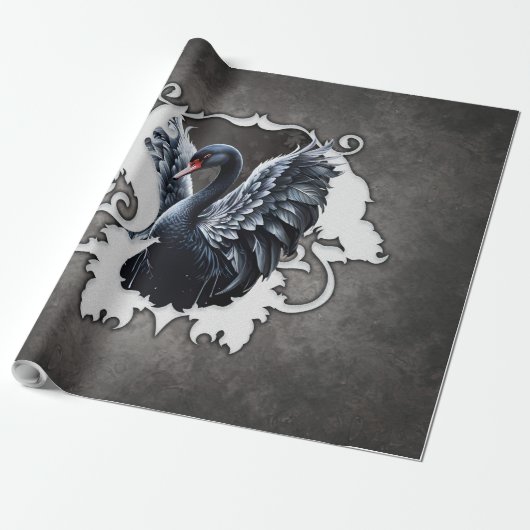 Papier Cadeau Dans l'ombre de l'élégance : Un cygne noir (Déroulé)