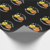 Papier Cadeau Dans Une Relation Citrus Funny Fruit Pun Dark BG (Coin)