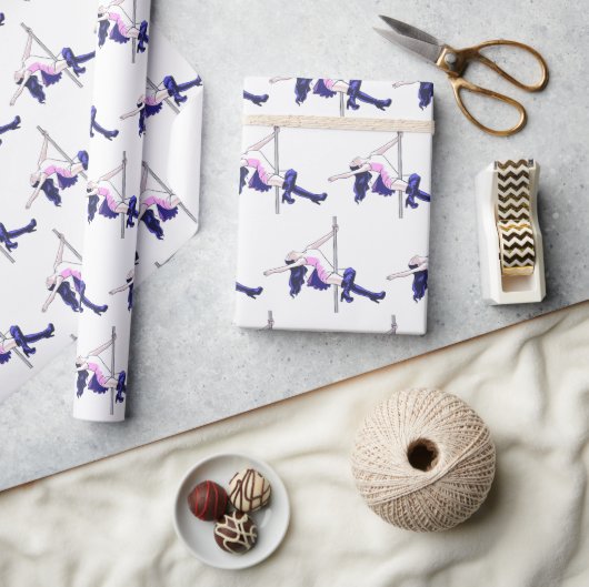 Papier Cadeau Danse aux accros du pôle (Artisanat)