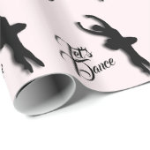 Papier Cadeau Danse de ballet Danse rose (Coin rond)