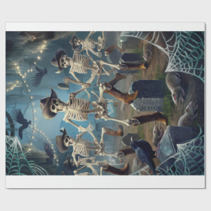 Papier Cadeau Danse De Ligne De Minuit, Les Skeletons Ont Da Mov