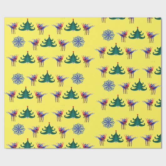 Papier Cadeau Danse de Noël (Plat)