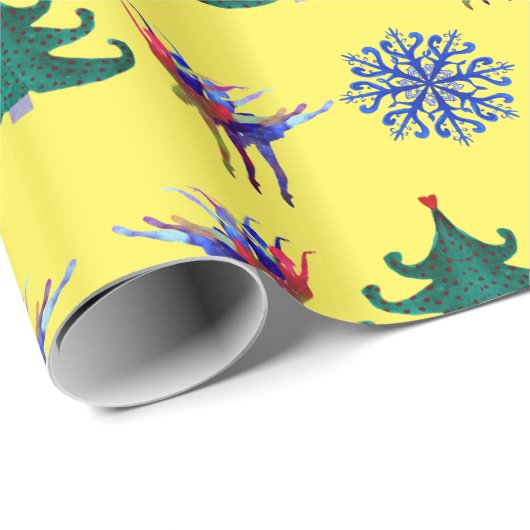 Papier Cadeau Danse de Noël (Coin rond)