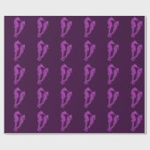 Papier Cadeau Danse Des Hippocampes (Violet) (Plat)