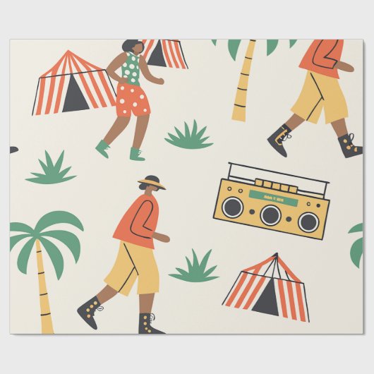 Papier Cadeau Danse en été (Plat)