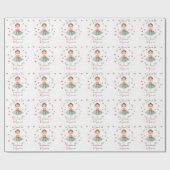 Papier Cadeau Danse et tournoi mignon ballerine ballet enfant an (Plat)