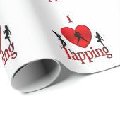 Papier Cadeau Danse I Heart Tap (Coin rond)
