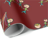 Papier Cadeau Danse Maypole (Coin rond)