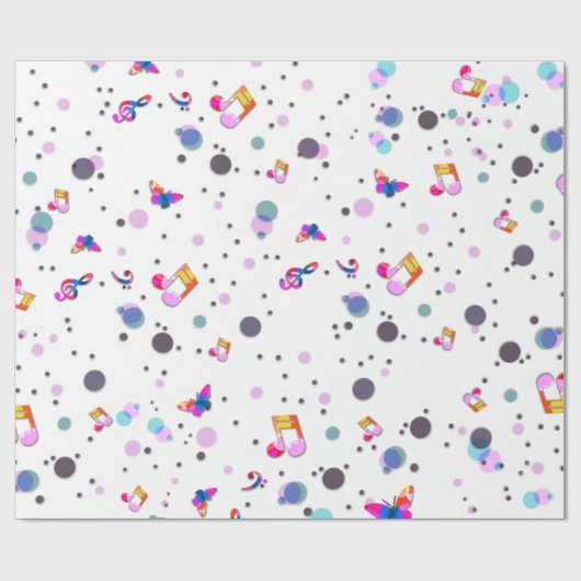 Papier Cadeau Danse musicale (Plat)