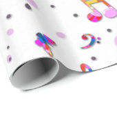 Papier Cadeau Danse musicale (Coin rond)