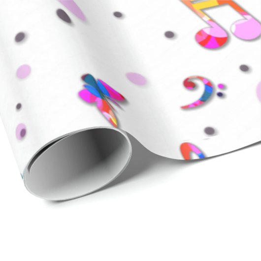 Papier Cadeau Danse musicale (Coin rond)