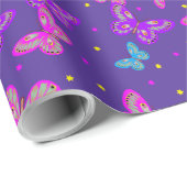 Papier Cadeau Danse papillon (Coin rond)