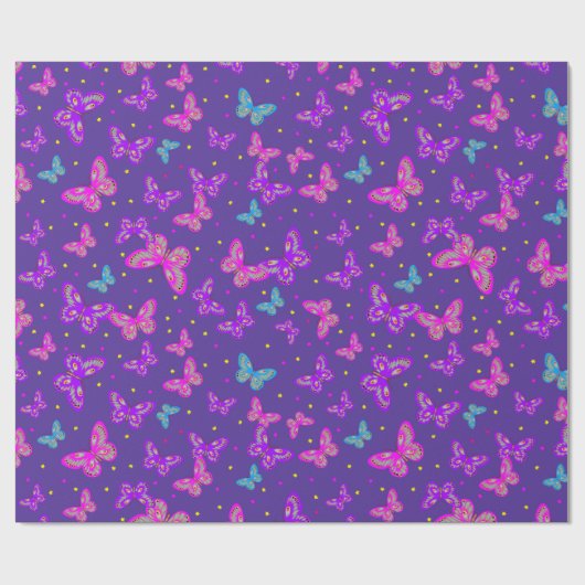 Papier Cadeau Danse papillon (Plat)